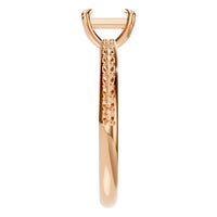 RI-6740 Rose Gold Ring UNSET - Side View
