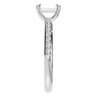 RI-6740 White Gold Ring UNSET - Side View