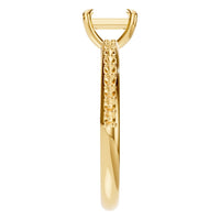 RI-6740 Yellow Gold Ring UNSET - Side View