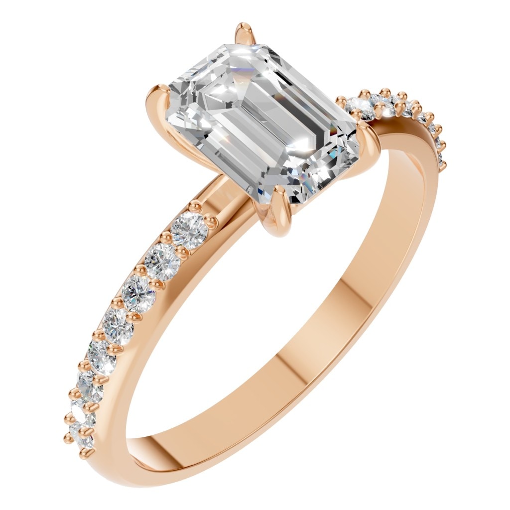 RI-6740 Rose Gold Ring SET - Main View