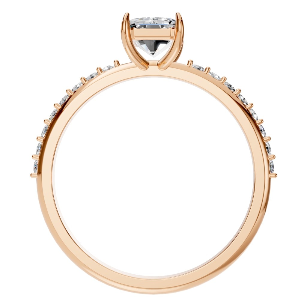 RI-6740 Rose Gold Ring SET - Top View