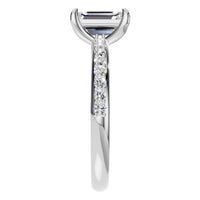 RI-6740 White Gold Ring SET - Side View