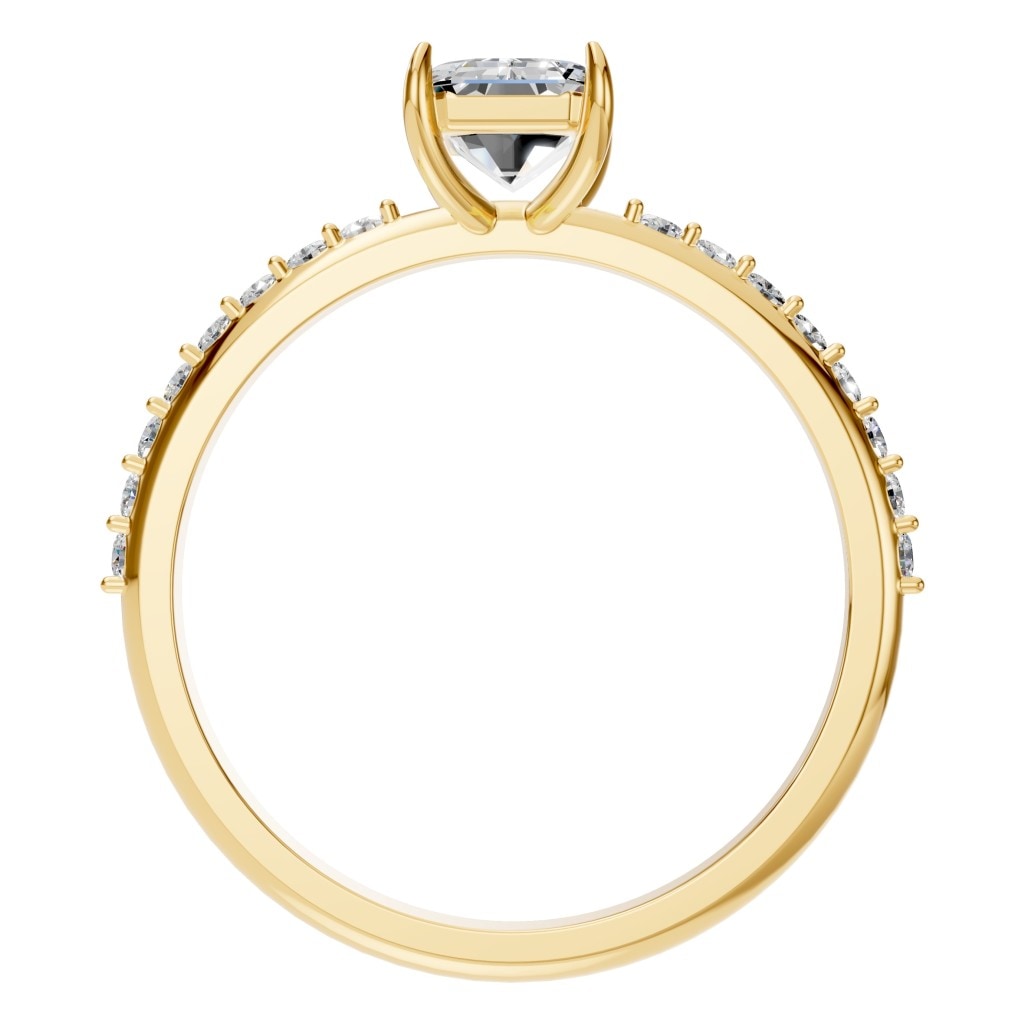 RI-6740 Yellow Gold Ring SET - Top View