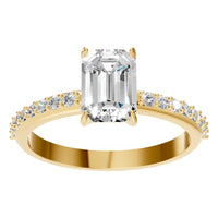 RI-6740 Yellow Gold Ring SET - Front View