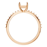 RI-6740 Rose Gold Ring UNSET - Top View