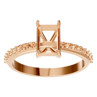 RI-6740 Rose Gold Ring UNSET - Front View