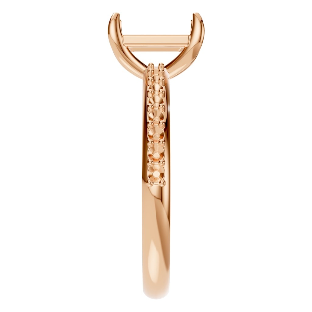 RI-6740 Rose Gold Ring UNSET - Side View