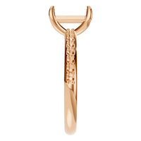 RI-6740 Rose Gold Ring UNSET - Side View