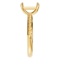 RI-6740 Yellow Gold Ring UNSET - Side View