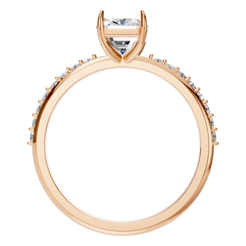 RI-6740 Rose Gold Ring SET - Top View