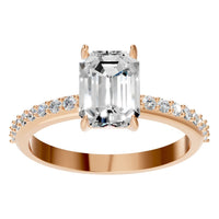 RI-6740 Rose Gold Ring SET - Front View