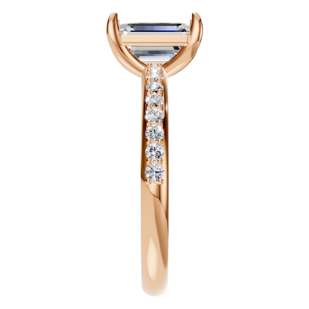 RI-6740 Rose Gold Ring SET - Side View