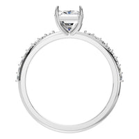 RI-6740 White Gold Ring SET - Top View