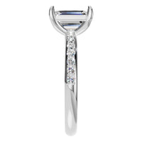 RI-6740 White Gold Ring SET - Side View