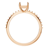 RI-6740 Rose Gold Ring UNSET - Top View