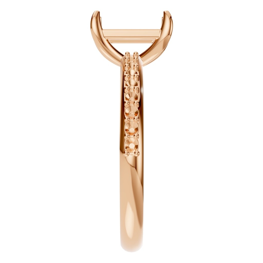 RI-6740 Rose Gold Ring UNSET - Side View