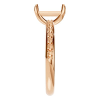RI-6740 Rose Gold Ring UNSET - Side View