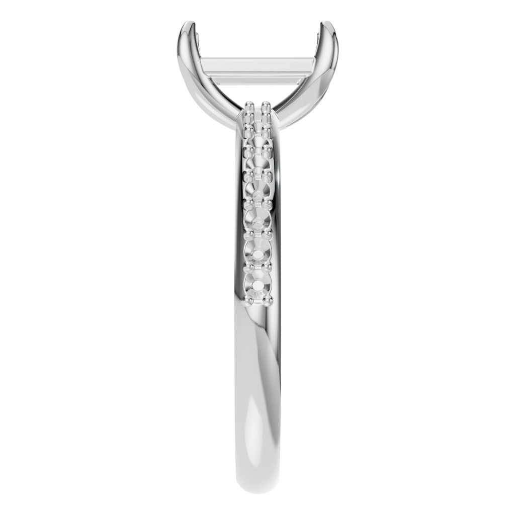 RI-6740 White Gold Ring UNSET - Side View