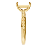 RI-6740 Yellow Gold Ring UNSET - Side View