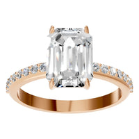 RI-6740 Rose Gold Ring SET - Front View