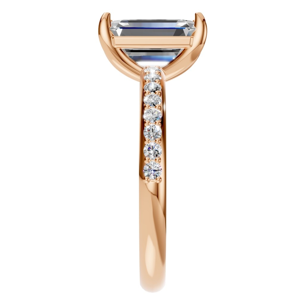 RI-6740 Rose Gold Ring SET - Side View