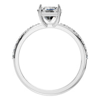 RI-6740 White Gold Ring SET - Top View