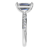 RI-6740 White Gold Ring SET - Side View