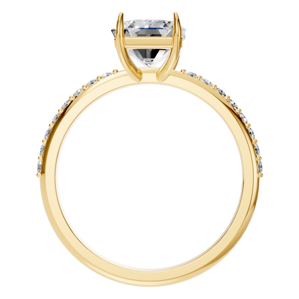 RI-6740 Yellow Gold Ring SET - Top View