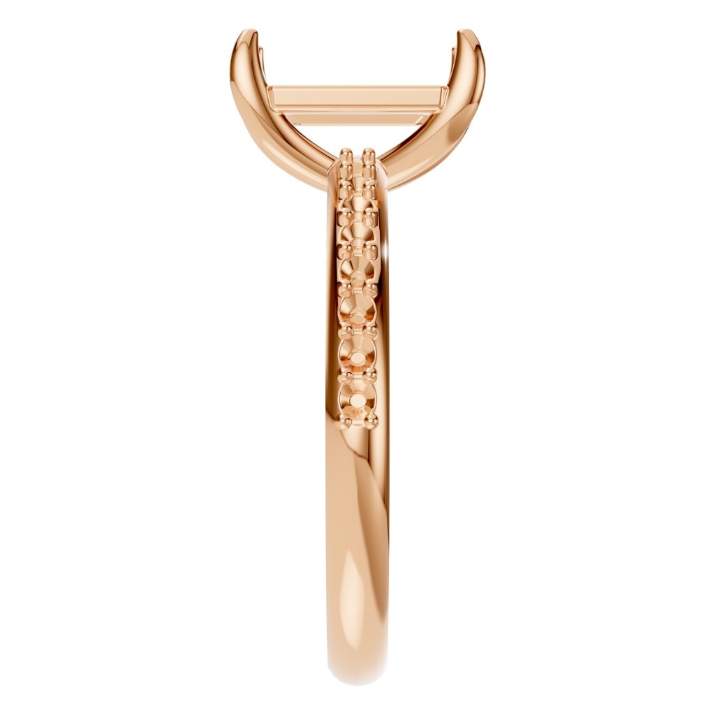 RI-6740 Rose Gold Ring UNSET - Side View