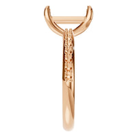 RI-6740 Rose Gold Ring UNSET - Side View