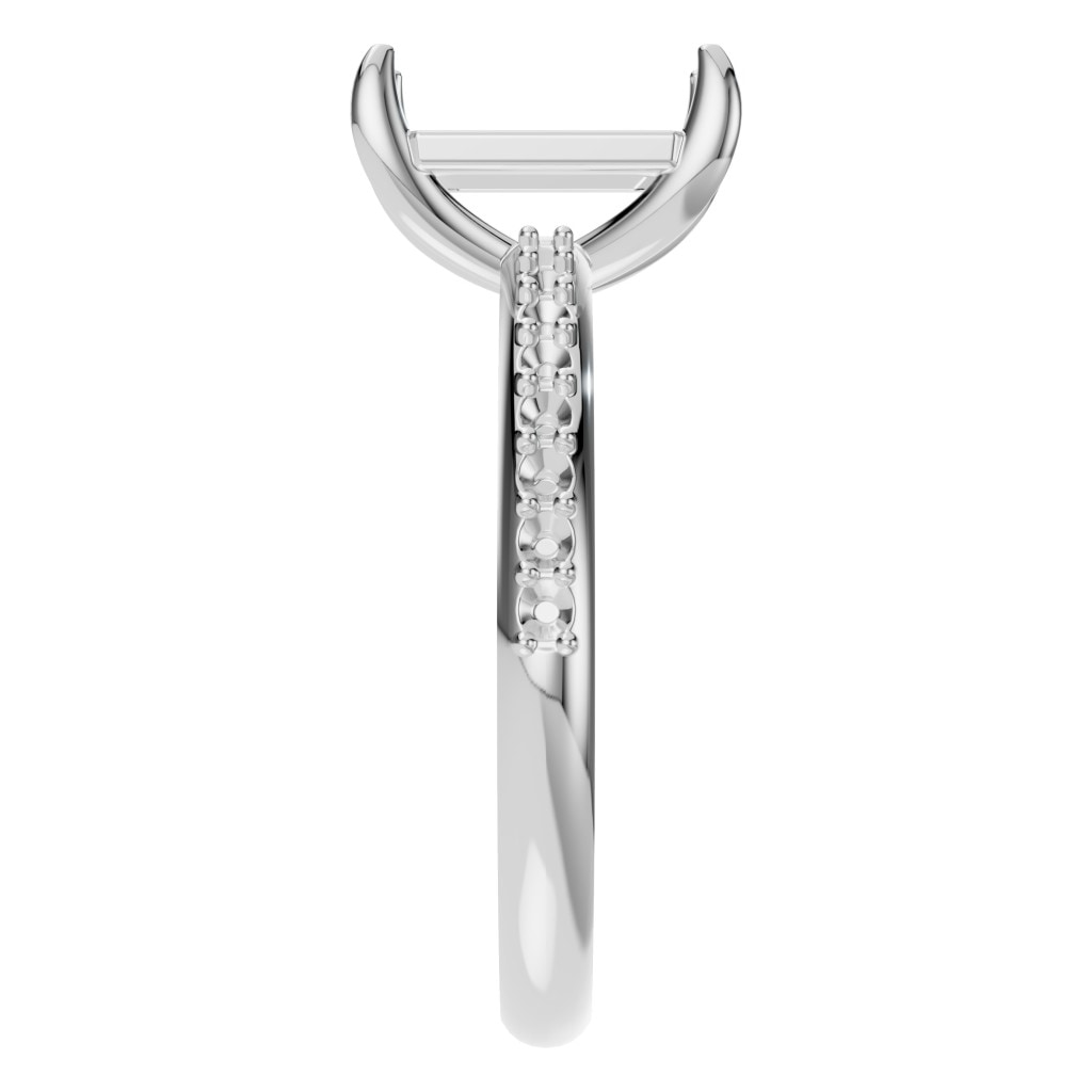 RI-6740 White Gold Ring UNSET - Side View