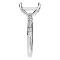 RI-6740 White Gold Ring UNSET - Side View