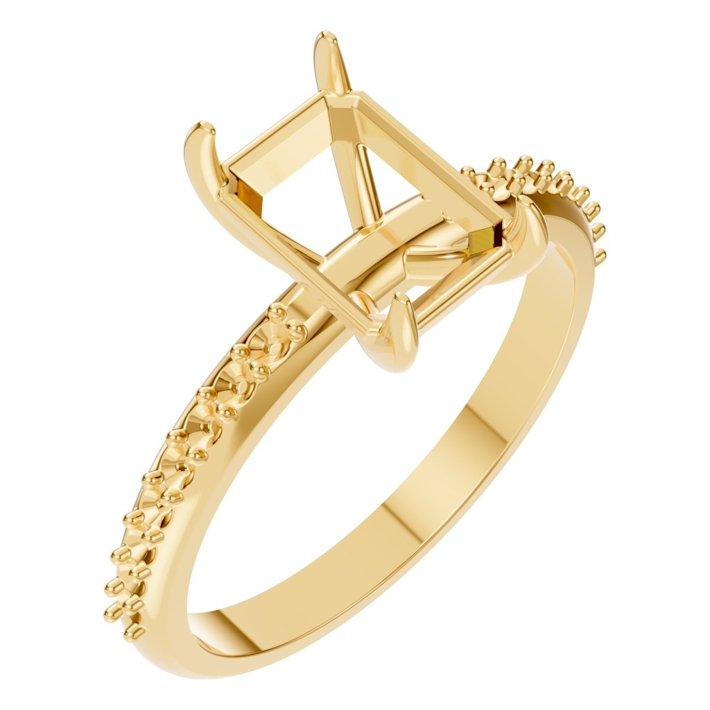 RI-6740 Yellow Gold Ring UNSET - Main View