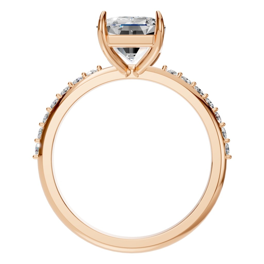 RI-6740 Rose Gold Ring SET - Top View