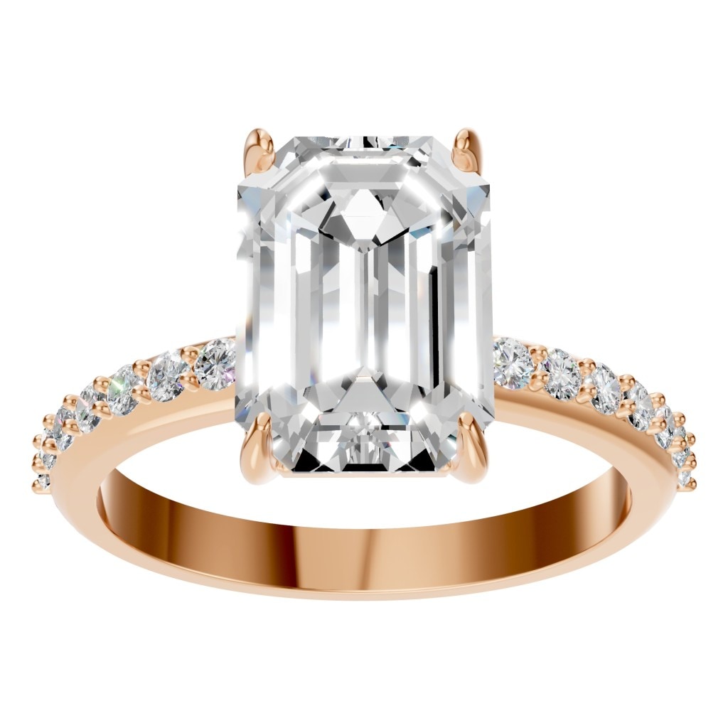 RI-6740 Rose Gold Ring SET - Front View