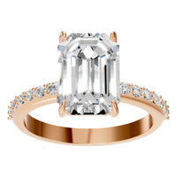 RI-6740 Rose Gold Ring SET - Front View