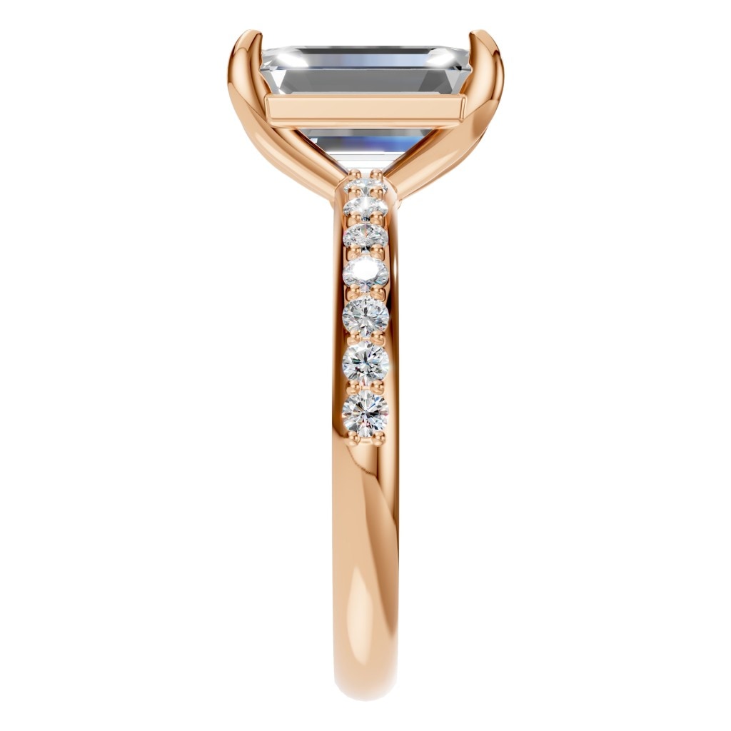 RI-6740 Rose Gold Ring SET - Side View