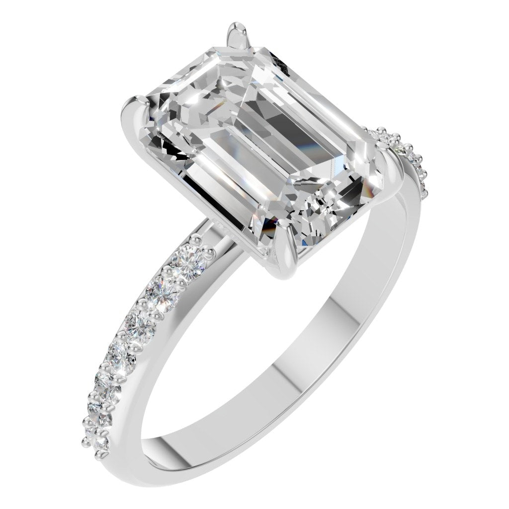 RI-6740 White Gold Ring SET - Main View