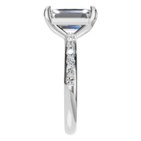 RI-6740 White Gold Ring SET - Side View