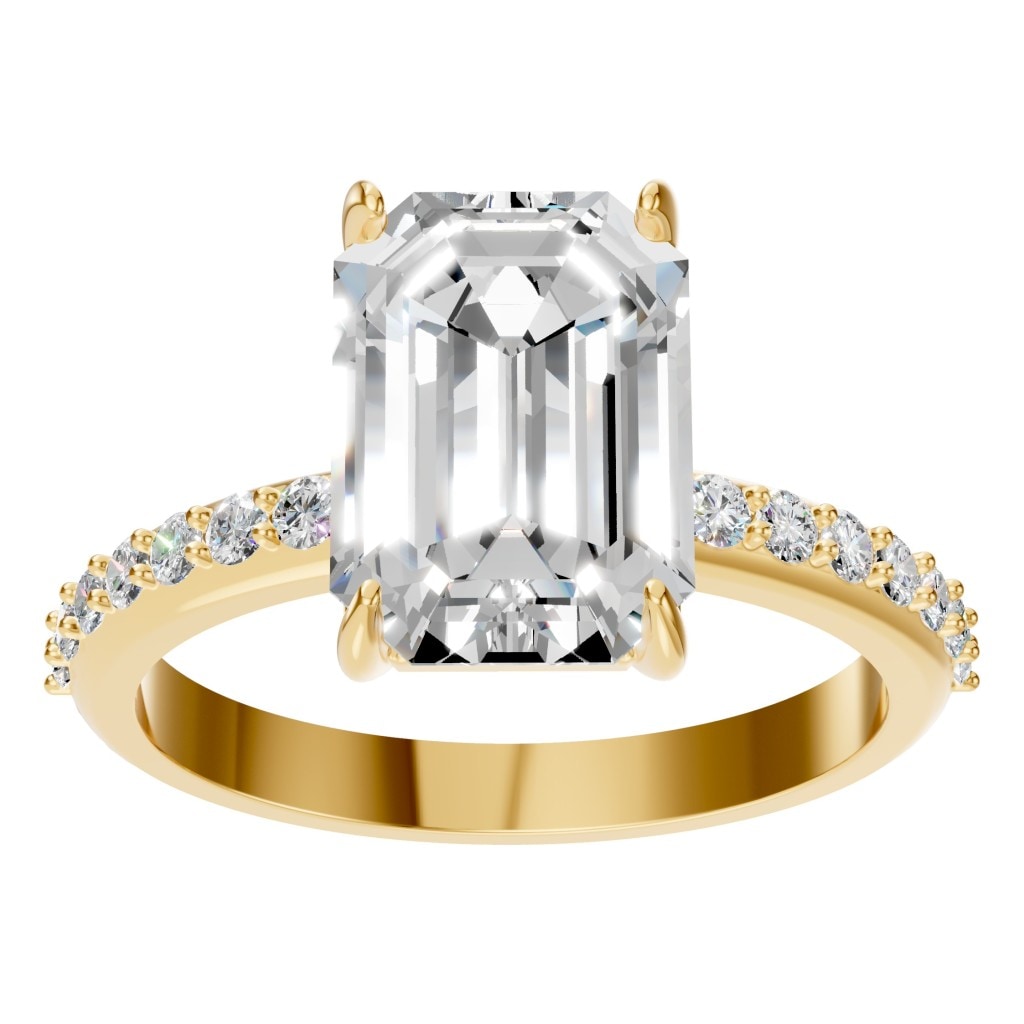 RI-6740 Yellow Gold Ring SET - Front View