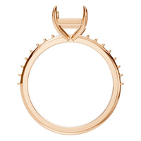 RI-6740 Rose Gold Ring UNSET - Top View