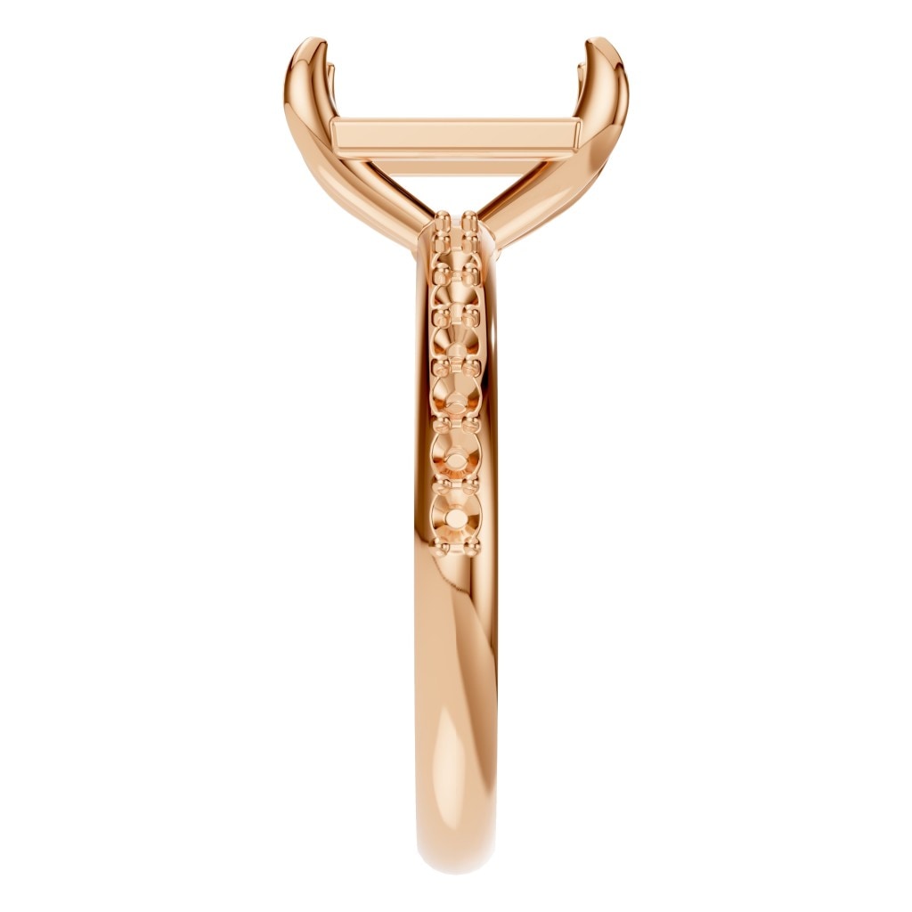 RI-6740 Rose Gold Ring UNSET - Side View