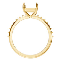 RI-6740 Yellow Gold Ring UNSET - Top View