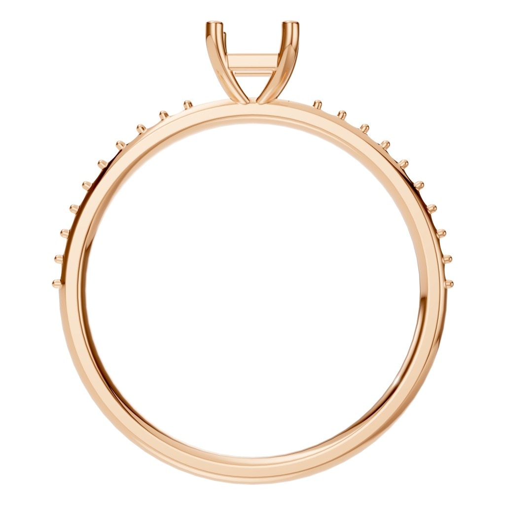 RI-6740 Rose Gold Ring UNSET - Top View