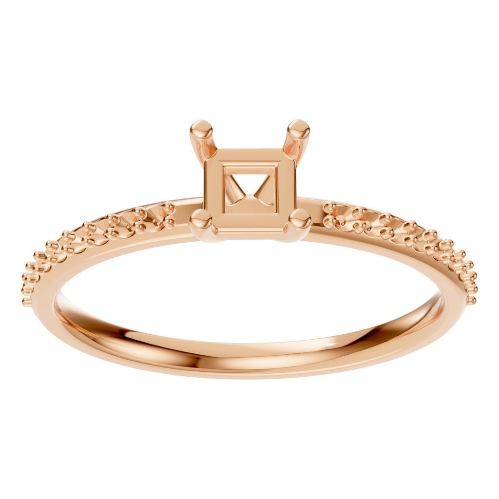 RI-6740 Rose Gold Ring UNSET - Front View