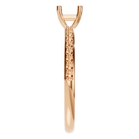 RI-6740 Rose Gold Ring UNSET - Side View