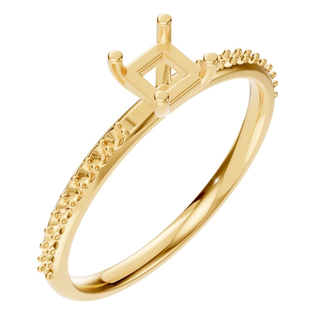 RI-6740 Yellow Gold Ring UNSET - Main View