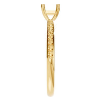 RI-6740 Yellow Gold Ring UNSET - Side View