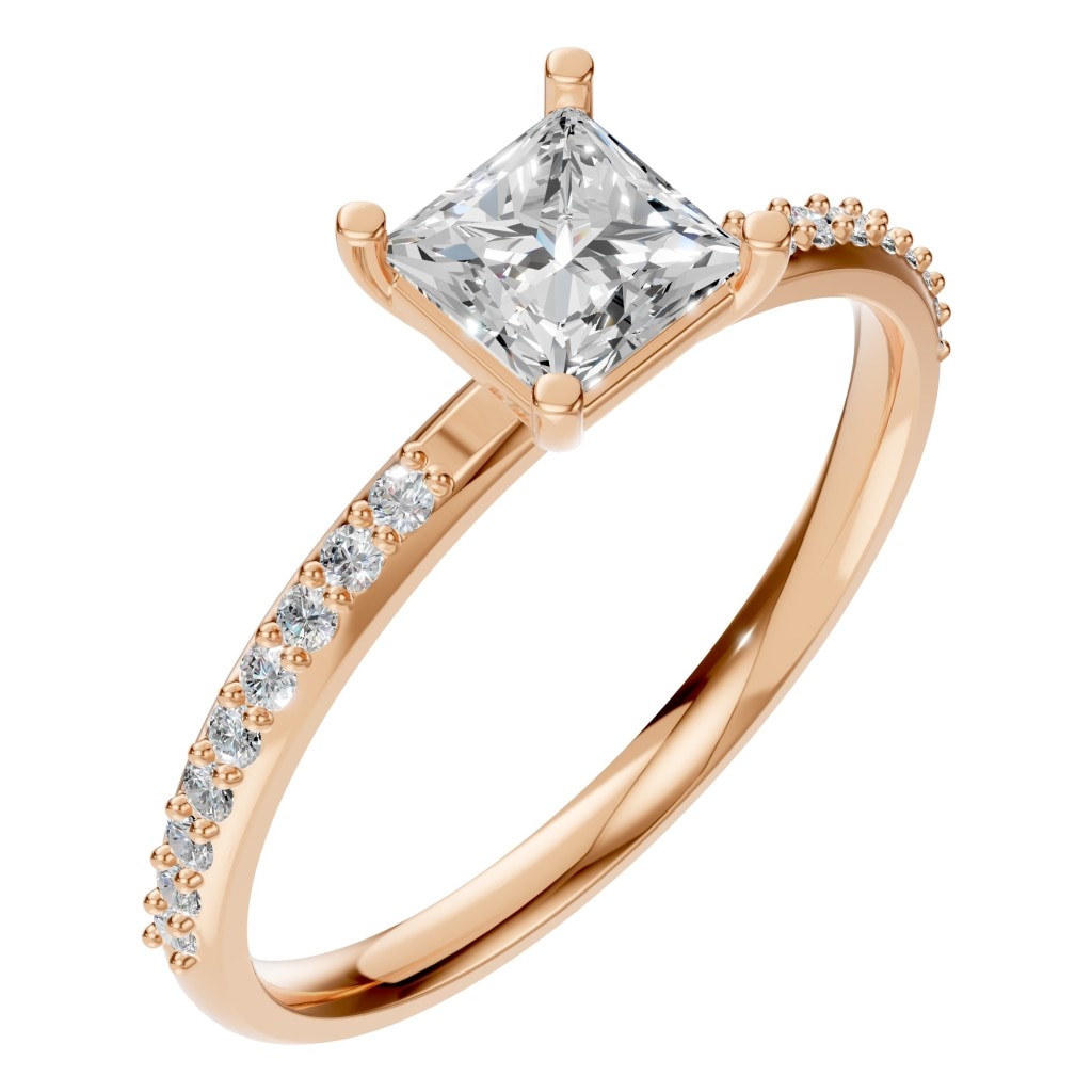 RI-6740 Rose Gold Ring SET - Main View