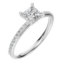 RI-6740 White Gold Ring SET - Main View